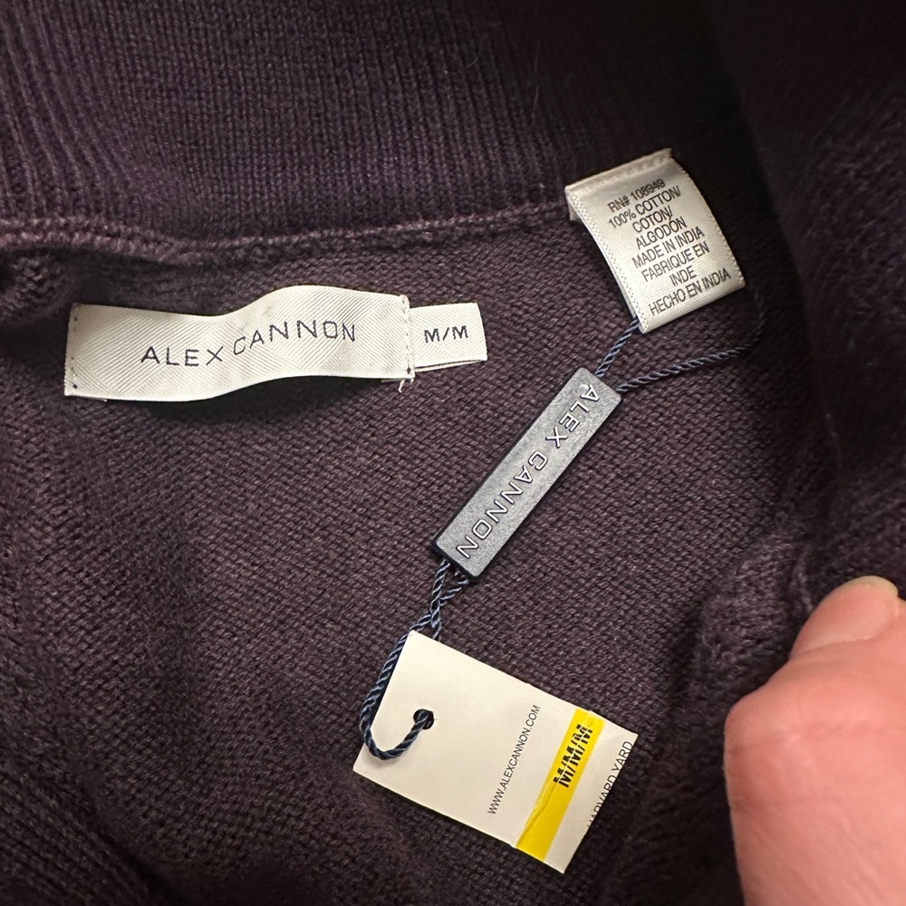 Alex Cannon Cable Knit Mock Neck Sweater - Picture 4 of 4